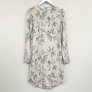 Akris Punto Matchstick Sunburst Print Mini Long Sleeve Dress